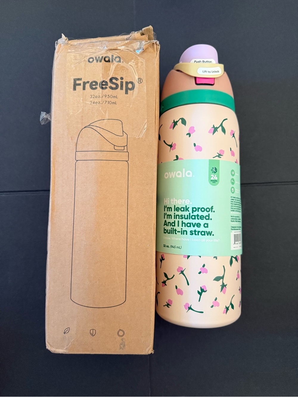 NWT Owala FreeSip 32oz "Tea Time" Floral Urban Outfitters UO Exclusive Bottle